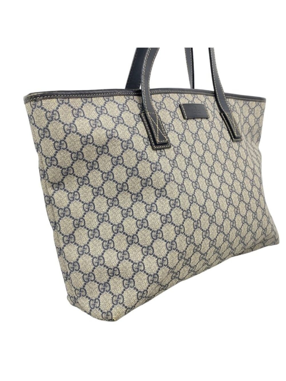Gucci Tote GG Supreme Navy Silver - Picture 2 of 10